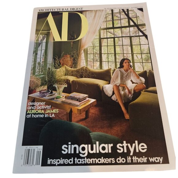 Architectural Digest Magazine September 2024 Aurora James in LA Singular Style - Picture 1 of 8